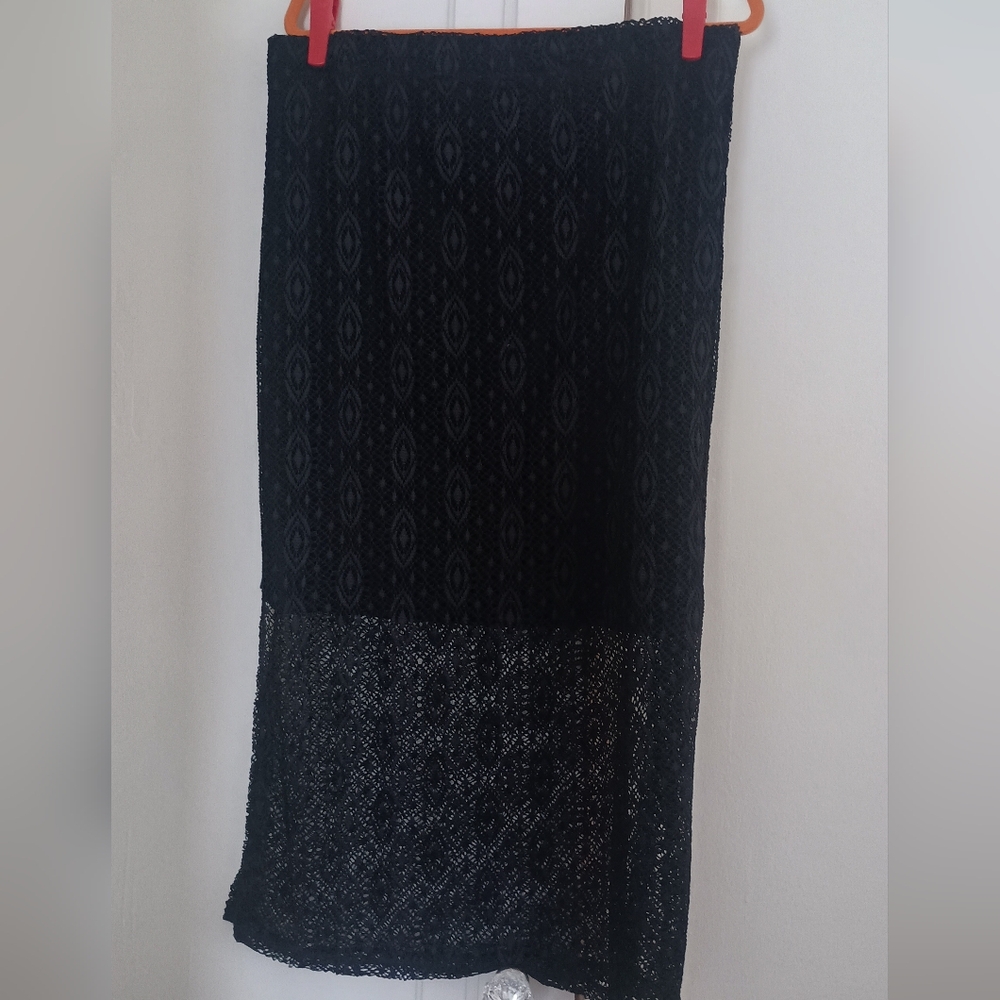 G by Giuliana Black Lace Skirt